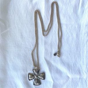 Silpada Sterling Silver Etched Cross Necklace